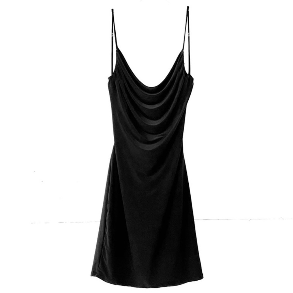 NWT black strappy backless mini dress
